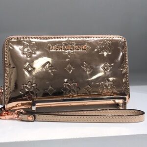 Michael Kors Gold Wristlet Clutch